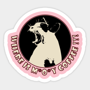 Yawning Cat Sticker